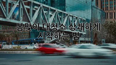 🌸 봄맞이 대청소, 상쾌하게 시작하는 법 🏡✨